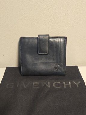 Givenchy Black Leather Kisslock Wallet